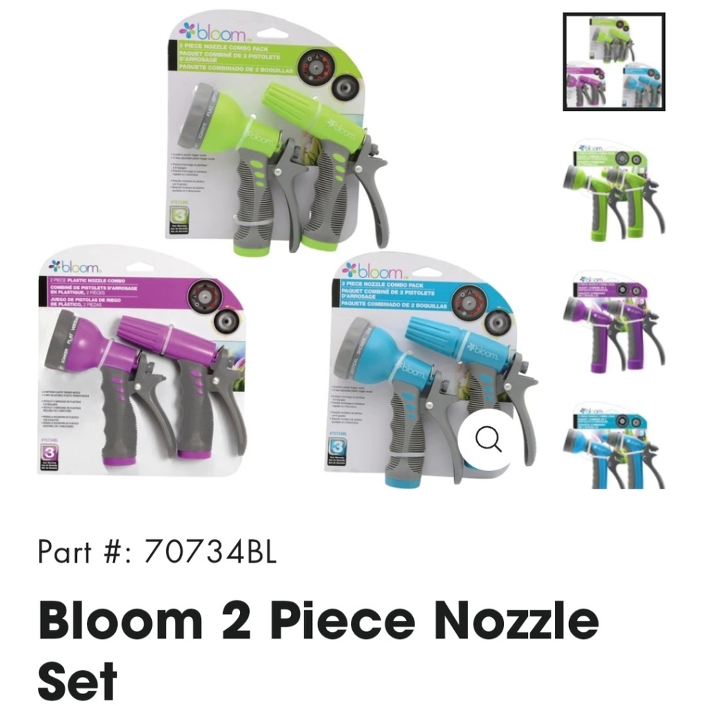 12 Pcs Bloom Garden Watering Kit Sprayer & Nozzle Combo NWT